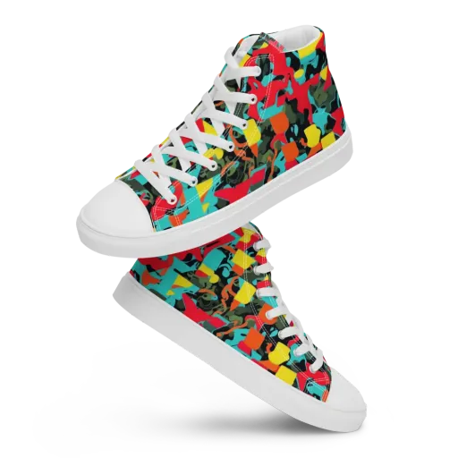 Rebel Botanica on a Men's High Top Canvas Shoes