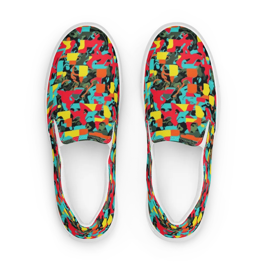 Rebel Botanica on Women's Slip-On Canvas Shoes — Front