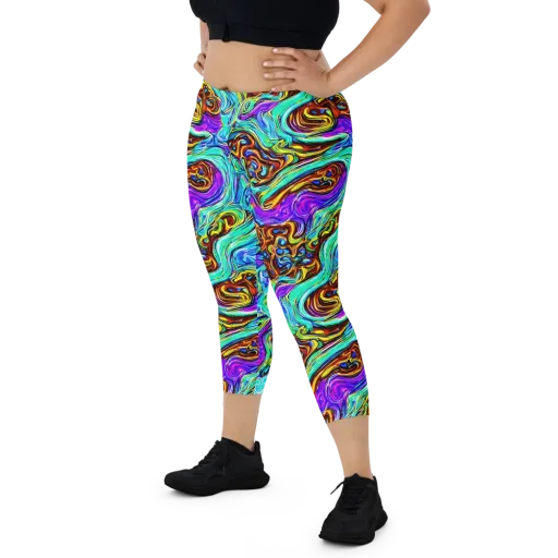 Mystic Iridescence on a Capri Leggings