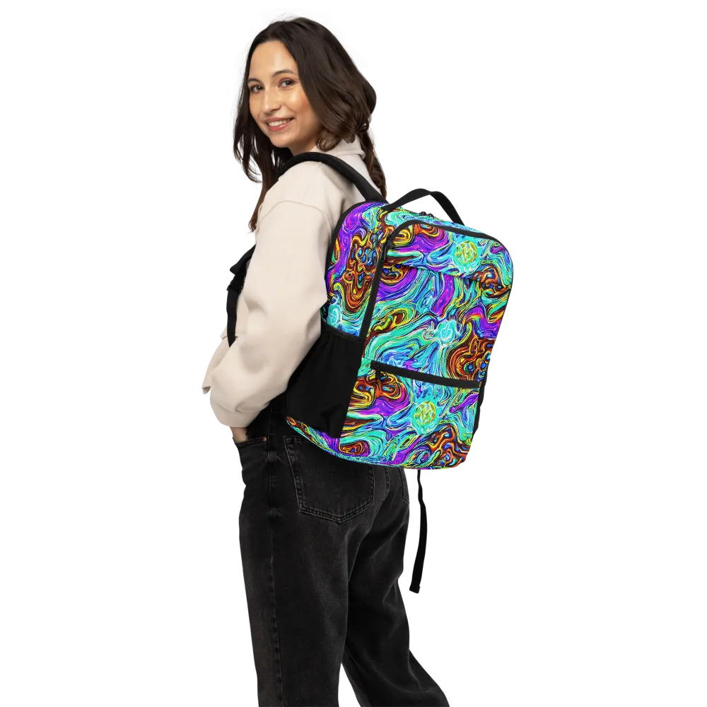 Mystic Iridescence on Utility Backpack — Back