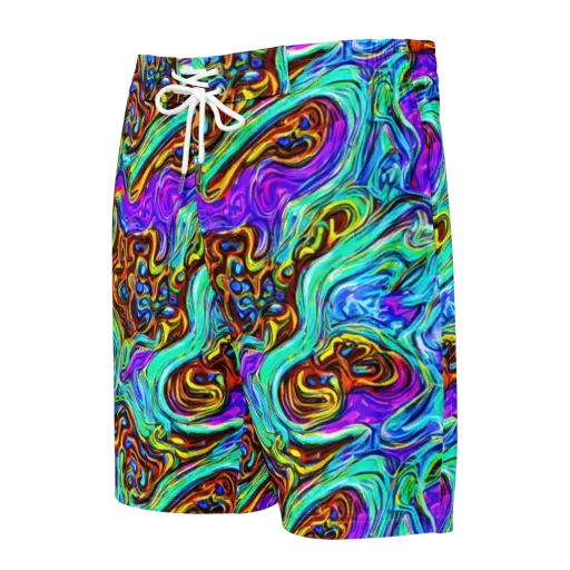 Mystic Iridescence on a Men's Board Shorts
