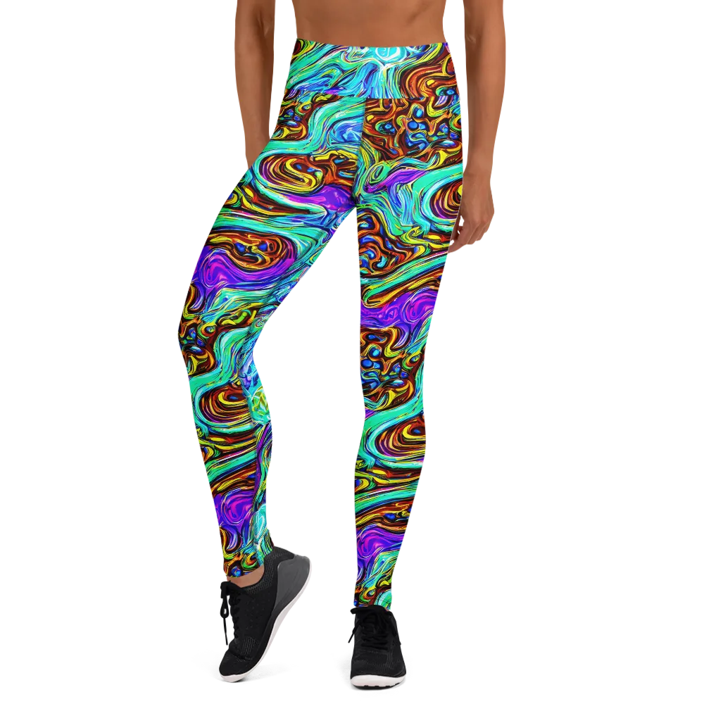 Mystic Iridescence on Yoga Leggings — Front