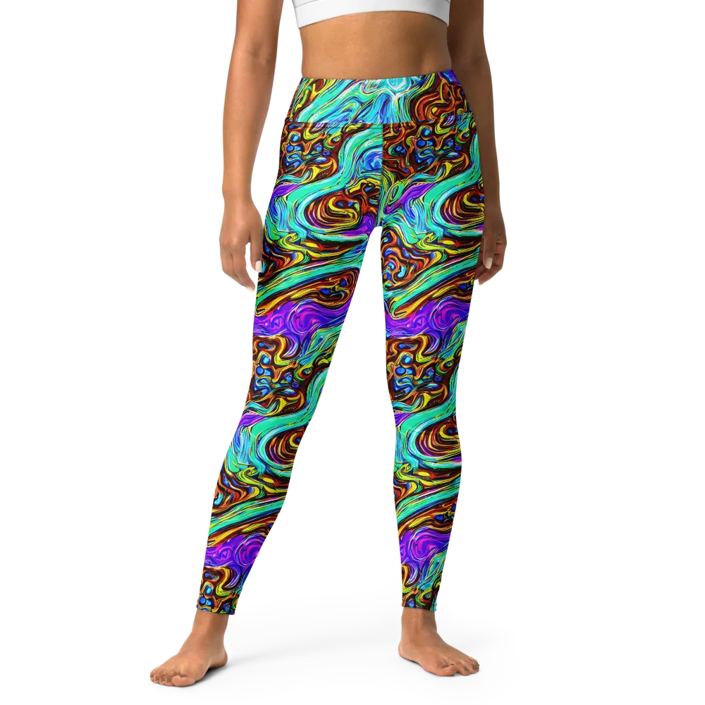 Mystic Iridescence on Yoga Leggings — Front