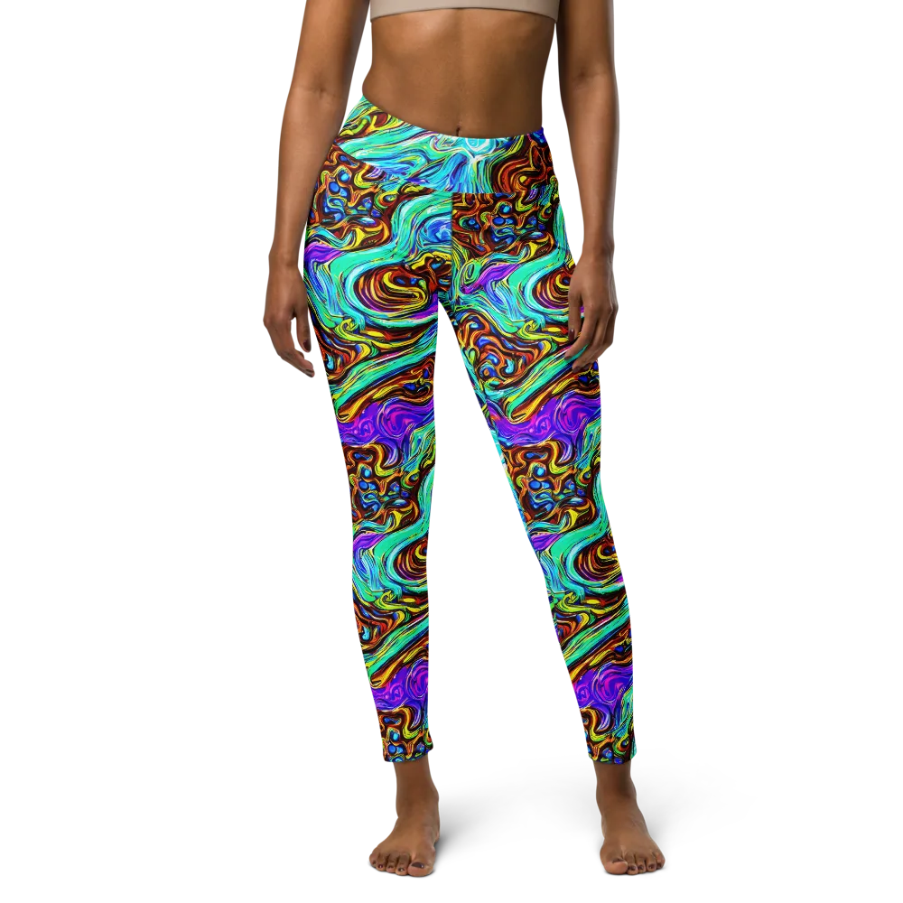 Mystic Iridescence on Yoga Leggings — Front