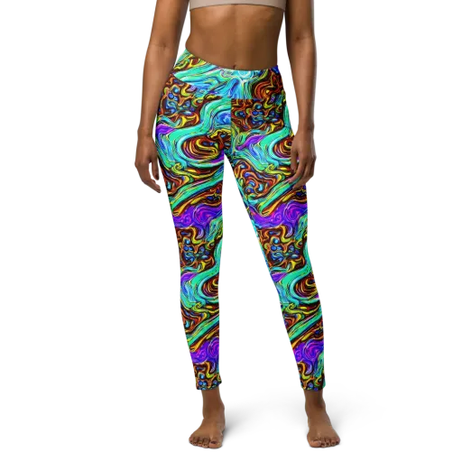 Mystic Iridescence on a Yoga Leggings