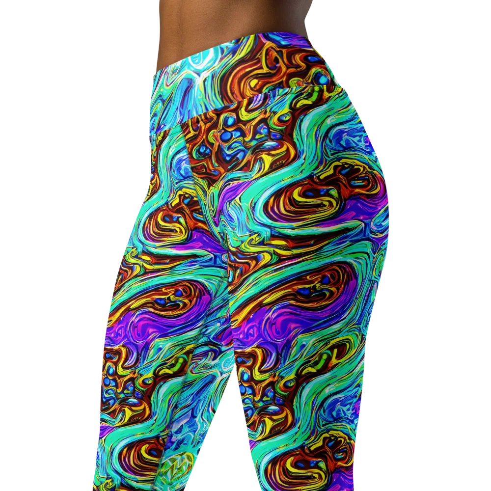 Mystic Iridescence on Yoga Leggings — Left Front