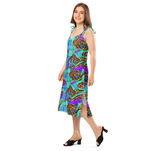 Mystic Iridescence on a Slip Dress