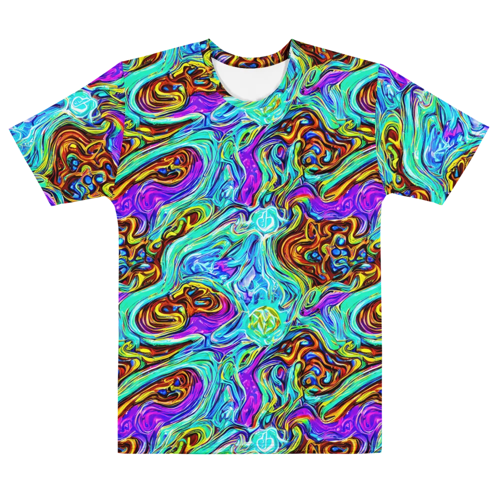 Mystic Iridescence on Men's Cotton Crew Neck T-Shirt — Front