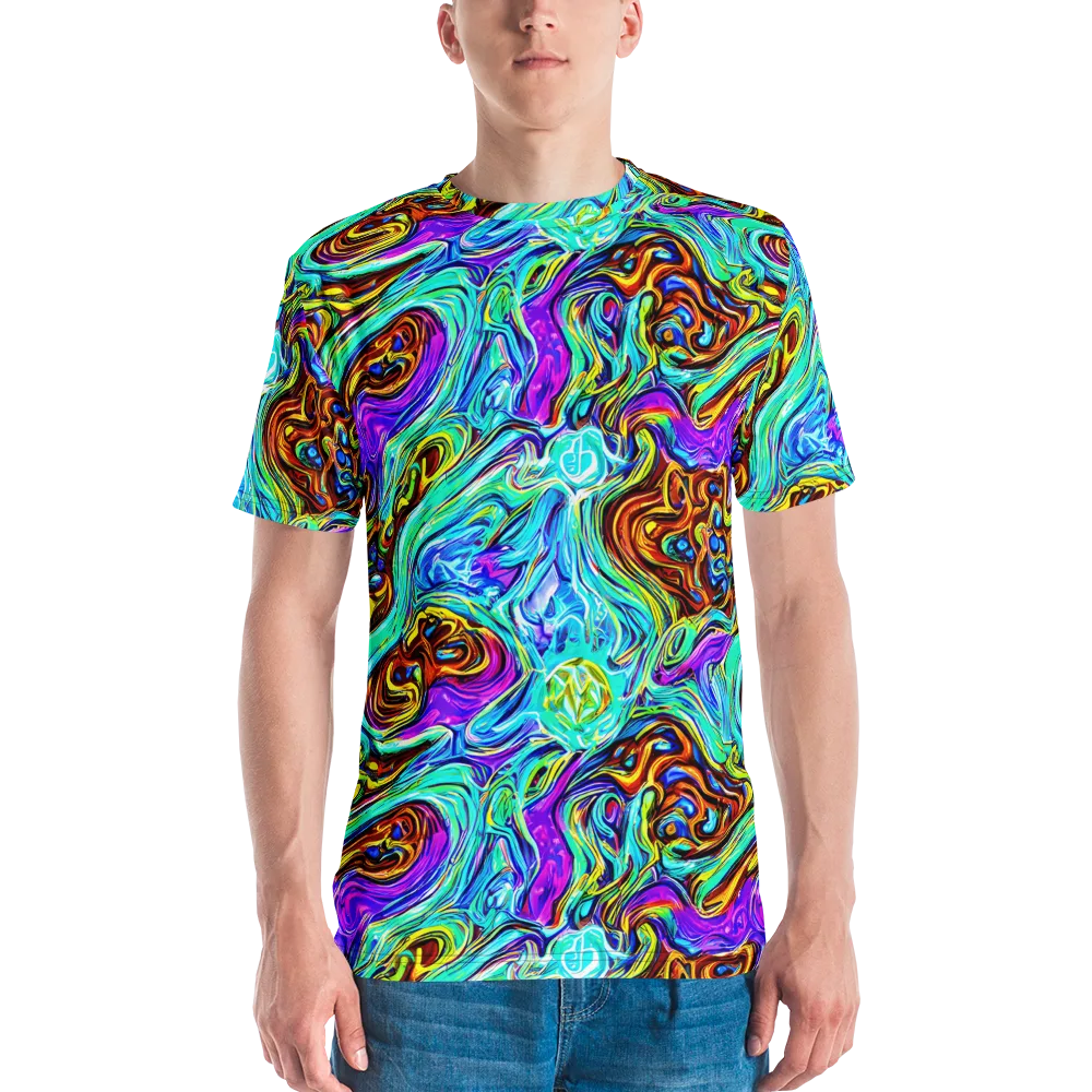 Mystic Iridescence on Men's Crew Neck T-Shirt — Front