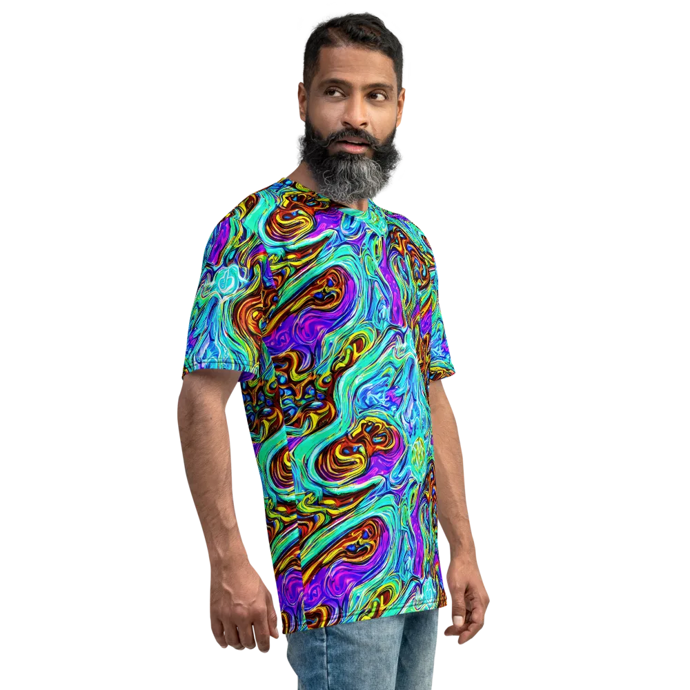 Mystic Iridescence on Men's Crew Neck T-Shirt — Right