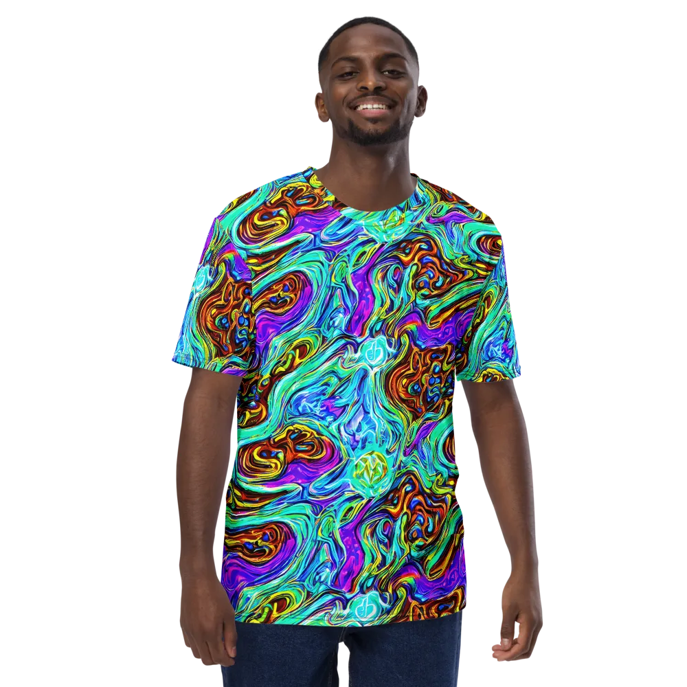 Mystic Iridescence on Men's Crew Neck T-Shirt — Front