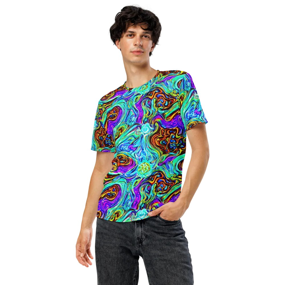 Mystic Iridescence on Men's Crew Neck T-Shirt — Front
