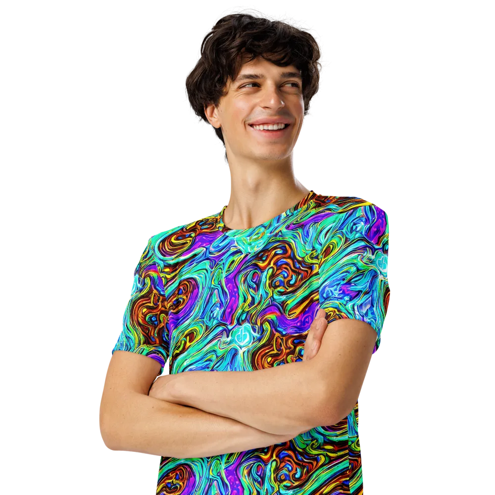 Mystic Iridescence on Men's Crew Neck T-Shirt — Left Front