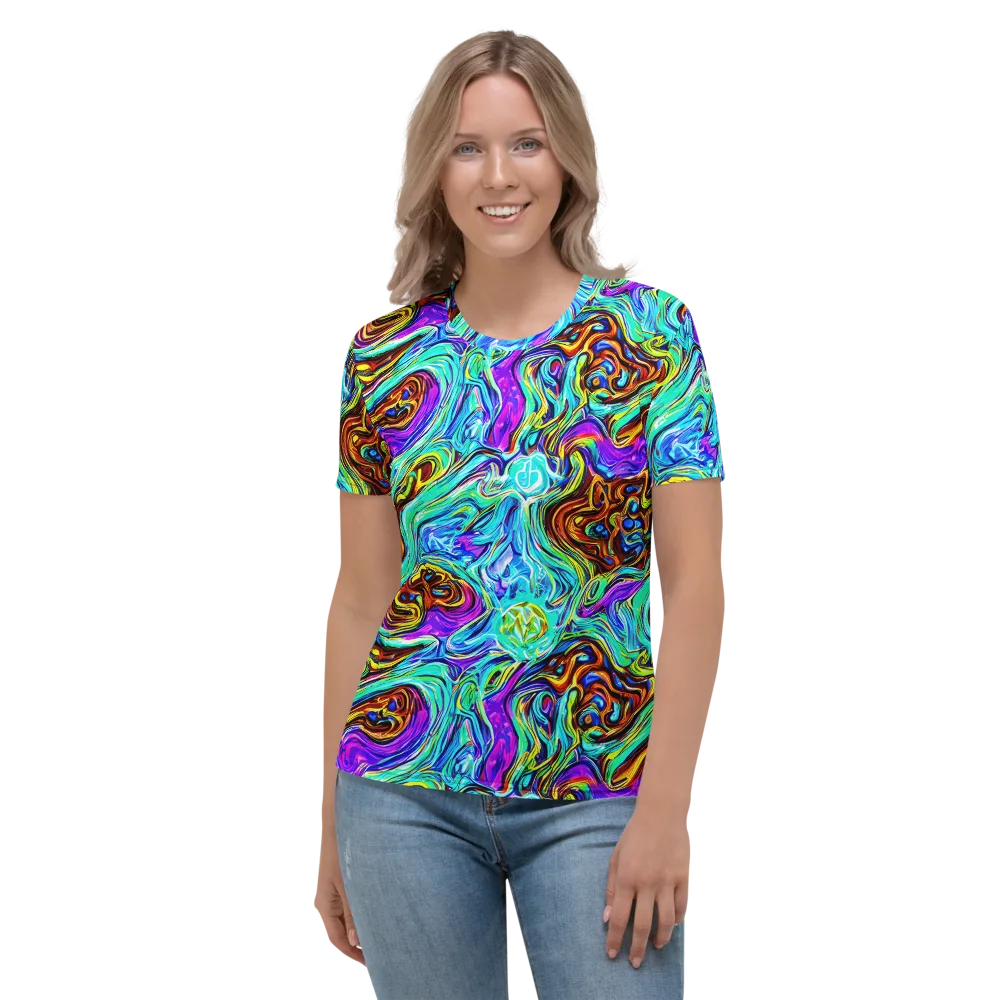 Mystic Iridescence on Women's Crew Neck T-Shirt — Front