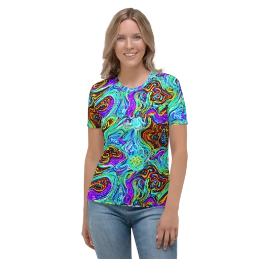 Mystic Iridescence on a Women's Crew Neck T-Shirt