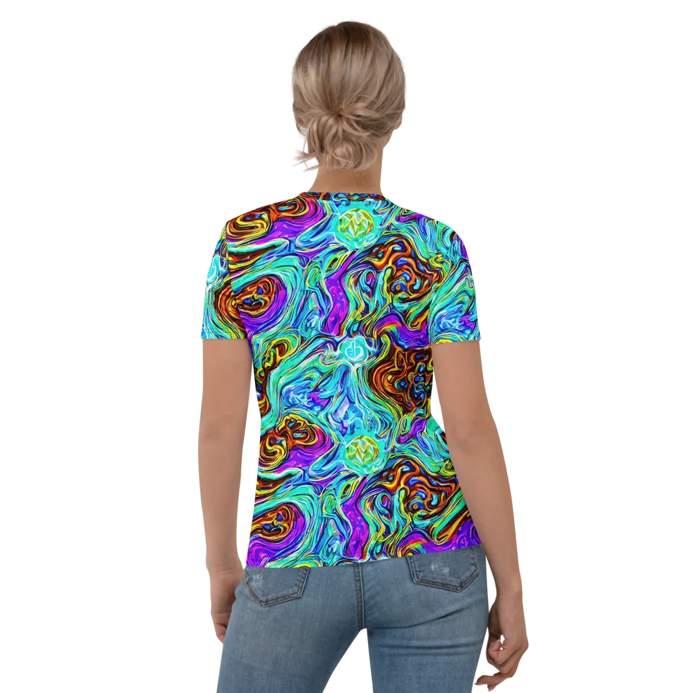 Mystic Iridescence on Women's Crew Neck T-Shirt — Back