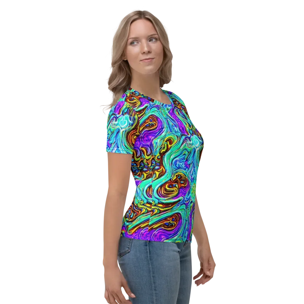 Mystic Iridescence on Women's Crew Neck T-Shirt — Right