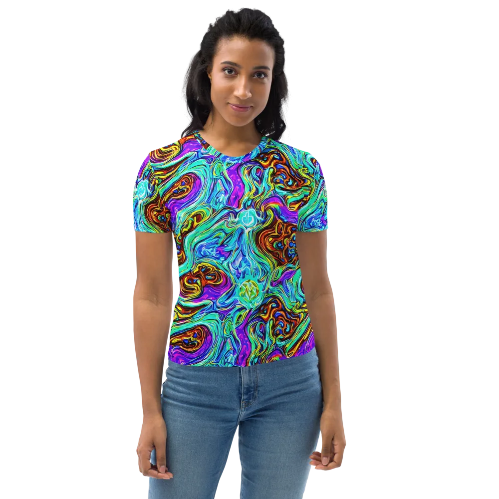 Mystic Iridescence on Women's Crew Neck T-Shirt — Front