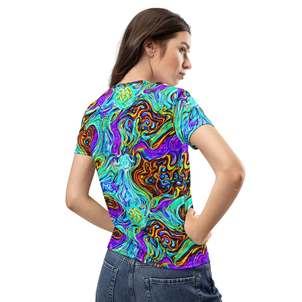 Mystic Iridescence on Women's Crew Neck T-Shirt — Back