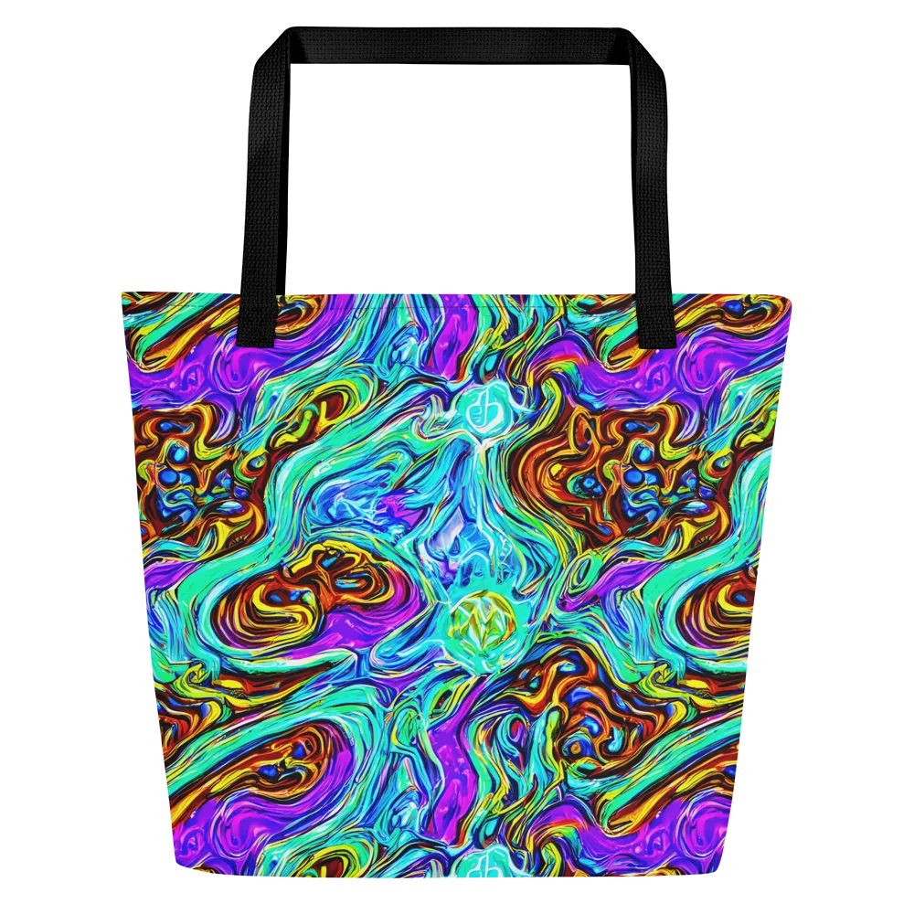 Mystic Iridescence on Large Tote Bag W/ Pocket — Front
