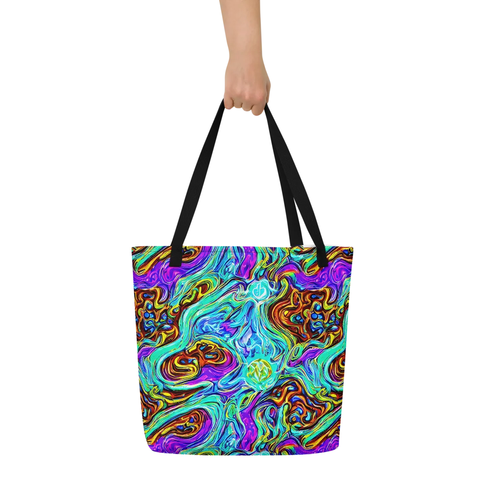 Mystic Iridescence on Large Tote Bag W/ Pocket — Front