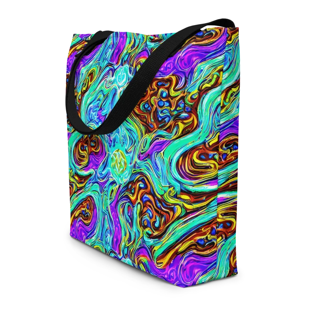 Mystic Iridescence on Large Tote Bag W/ Pocket — Front
