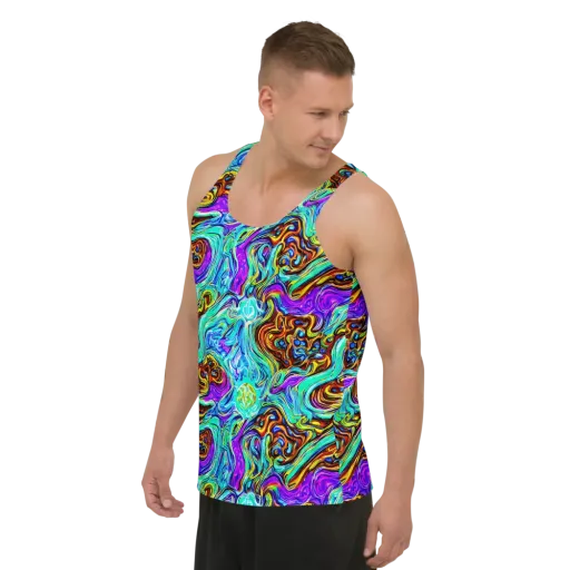 Mystic Iridescence on a Men's Tank Top
