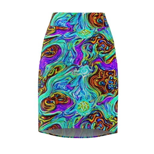 Mystic Iridescence on a Pencil Skirt