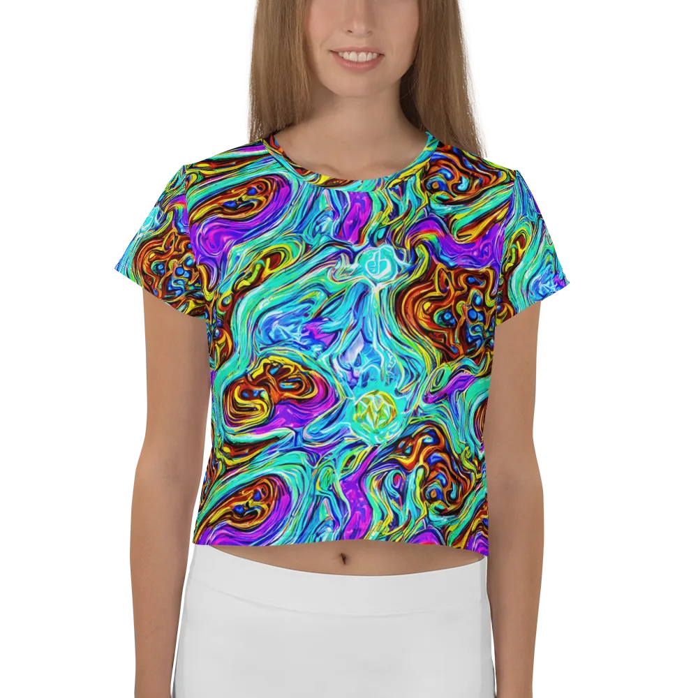 Mystic Iridescence on Crop Tee — Front