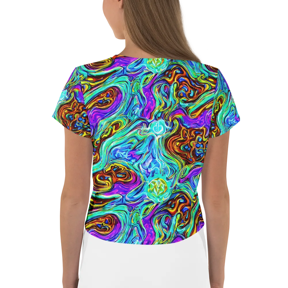Mystic Iridescence on Crop Tee — Back