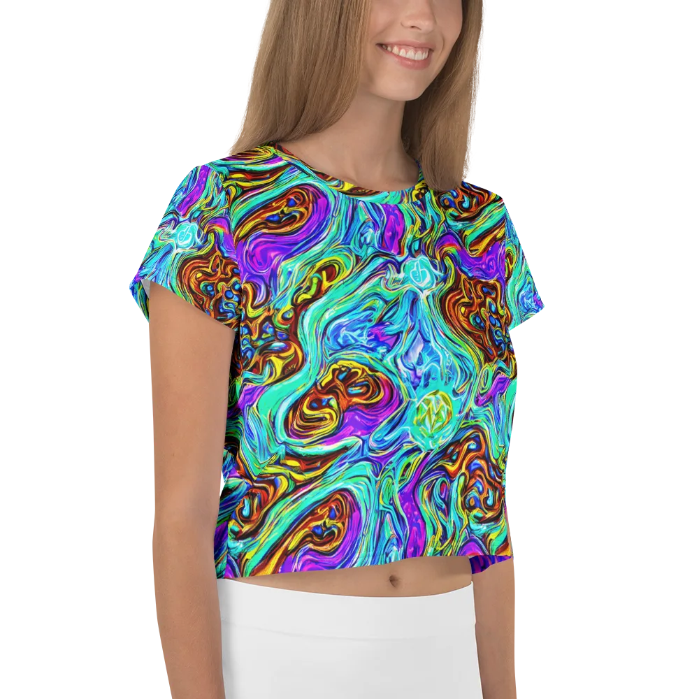 Mystic Iridescence on Crop Tee — Right