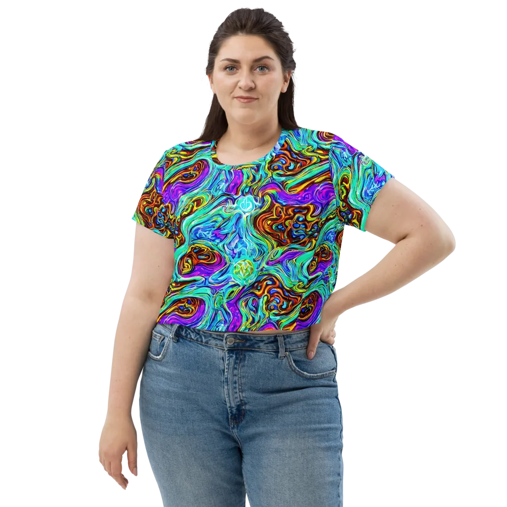 Mystic Iridescence on Crop Tee — Front