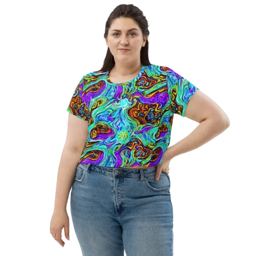Mystic Iridescence on a Crop Tee