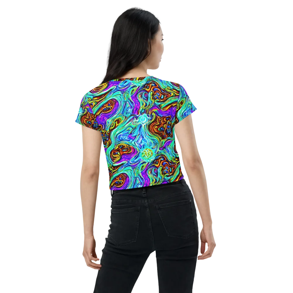 Mystic Iridescence on Crop Tee — Back