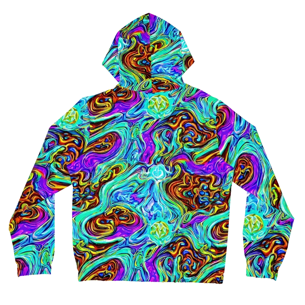 Mystic Iridescence on Women's Full-Zip Hoodie — Back