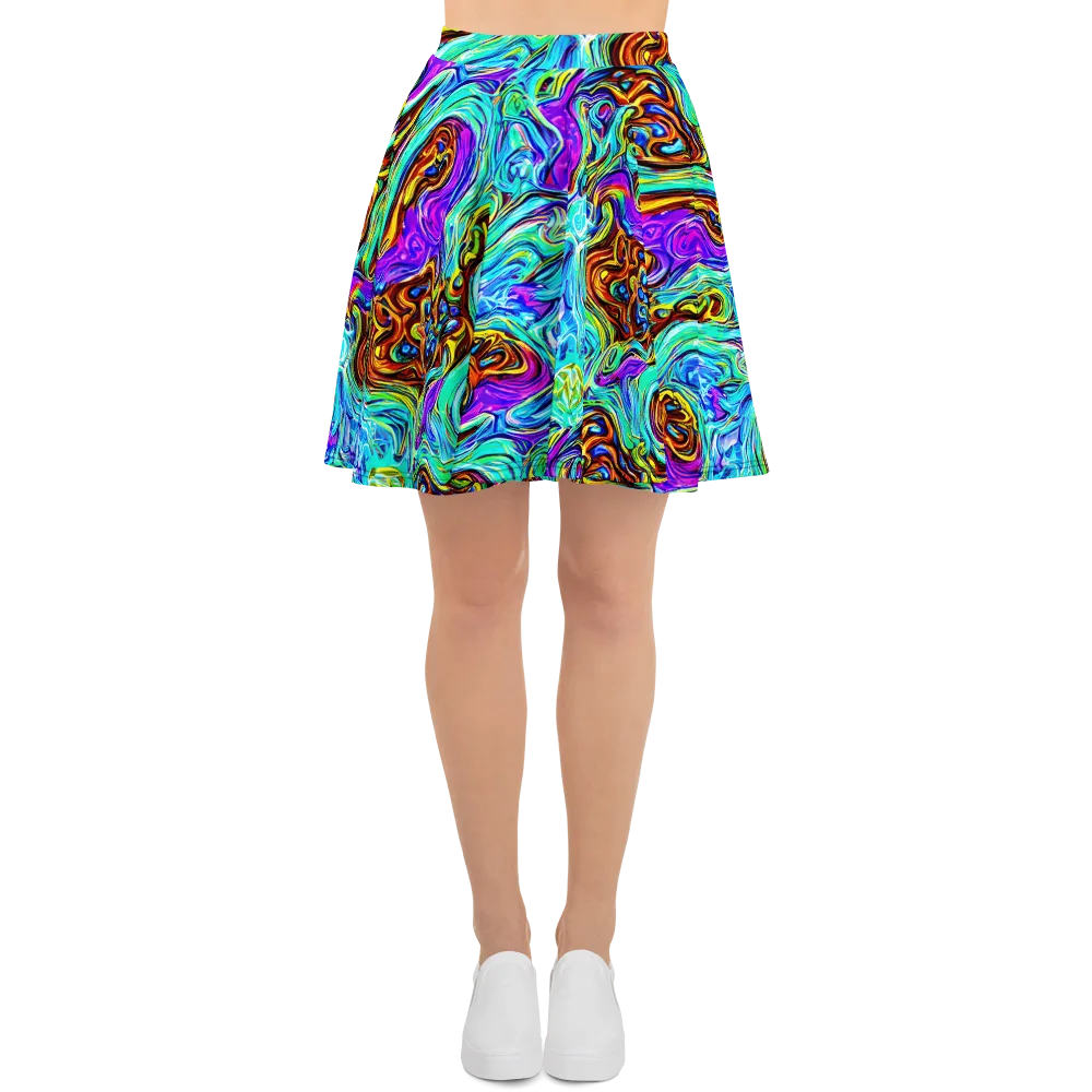 Mystic Iridescence on Skater Skirt — Front