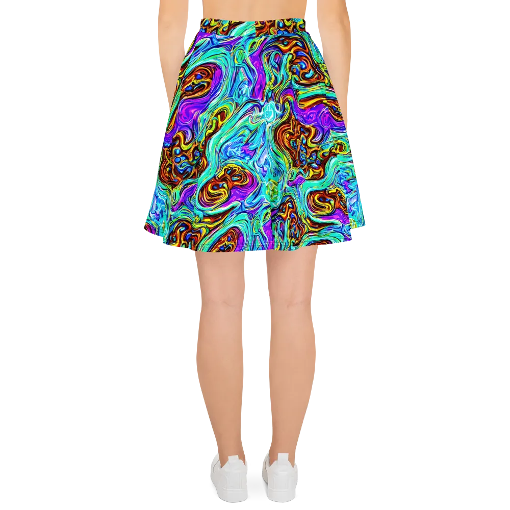 Mystic Iridescence on Skater Skirt — Back