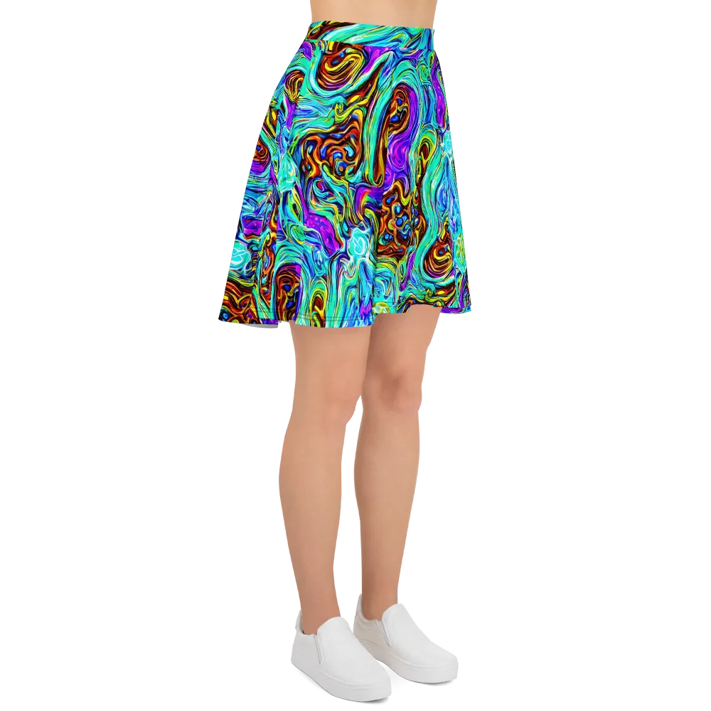 Mystic Iridescence on Skater Skirt — Right