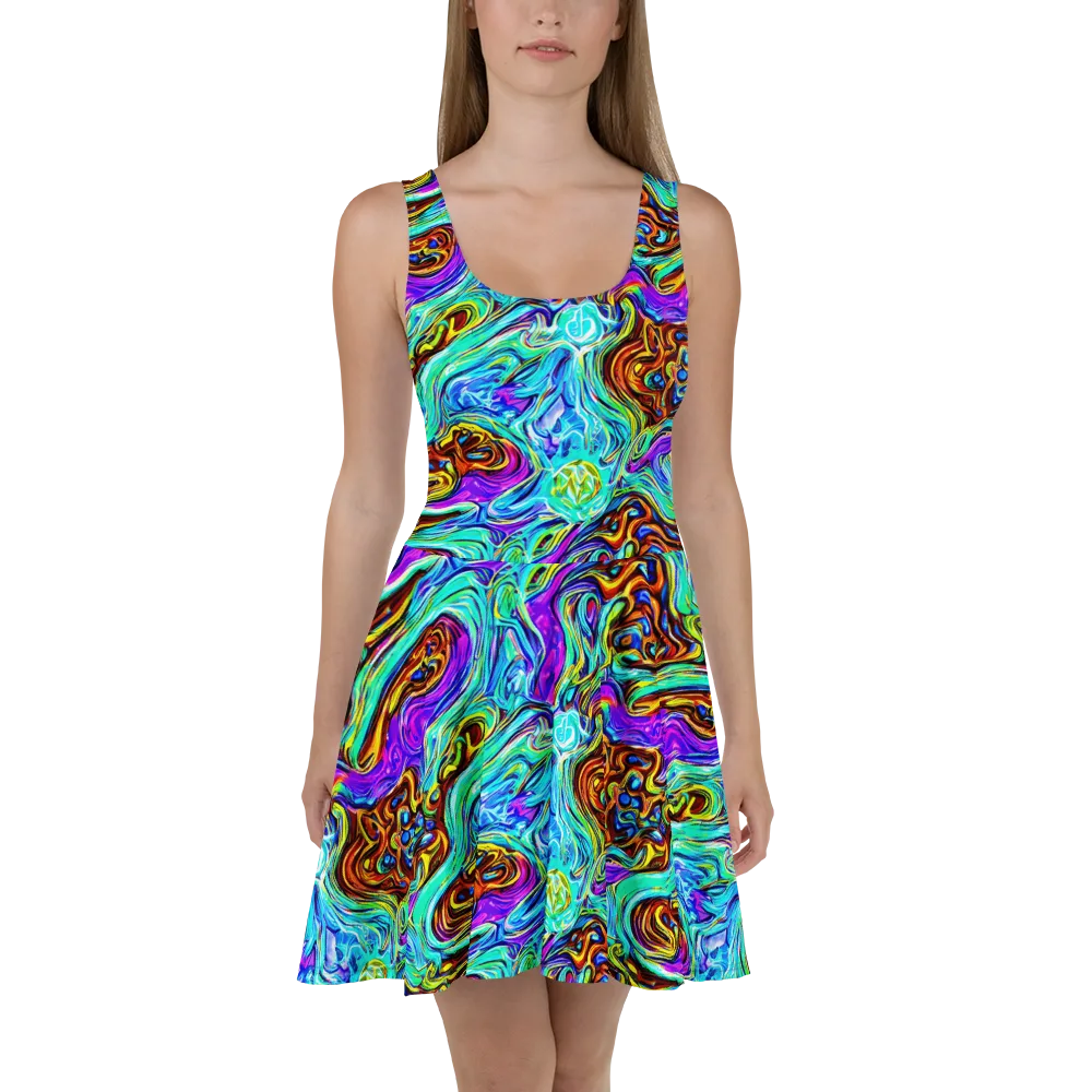 Mystic Iridescence on Skater Dress — Front