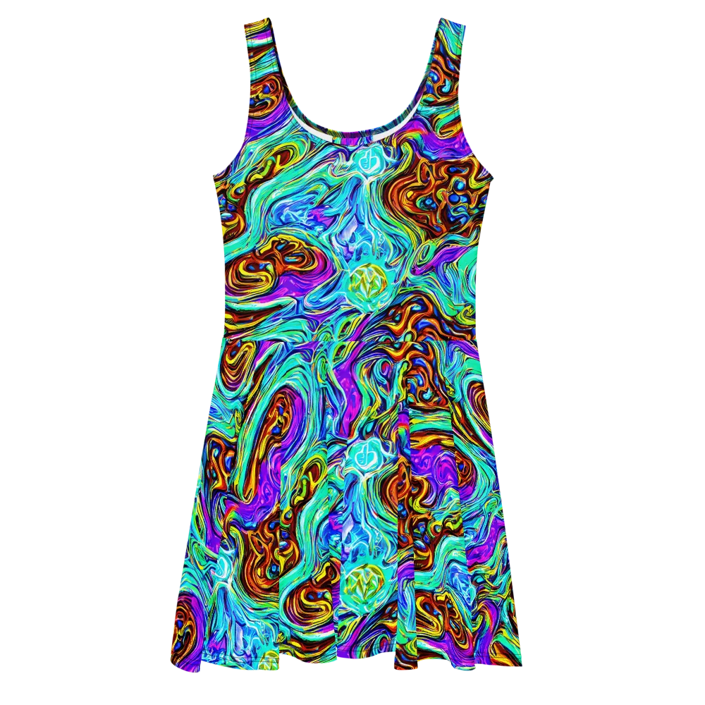 Mystic Iridescence on Skater Dress — Front