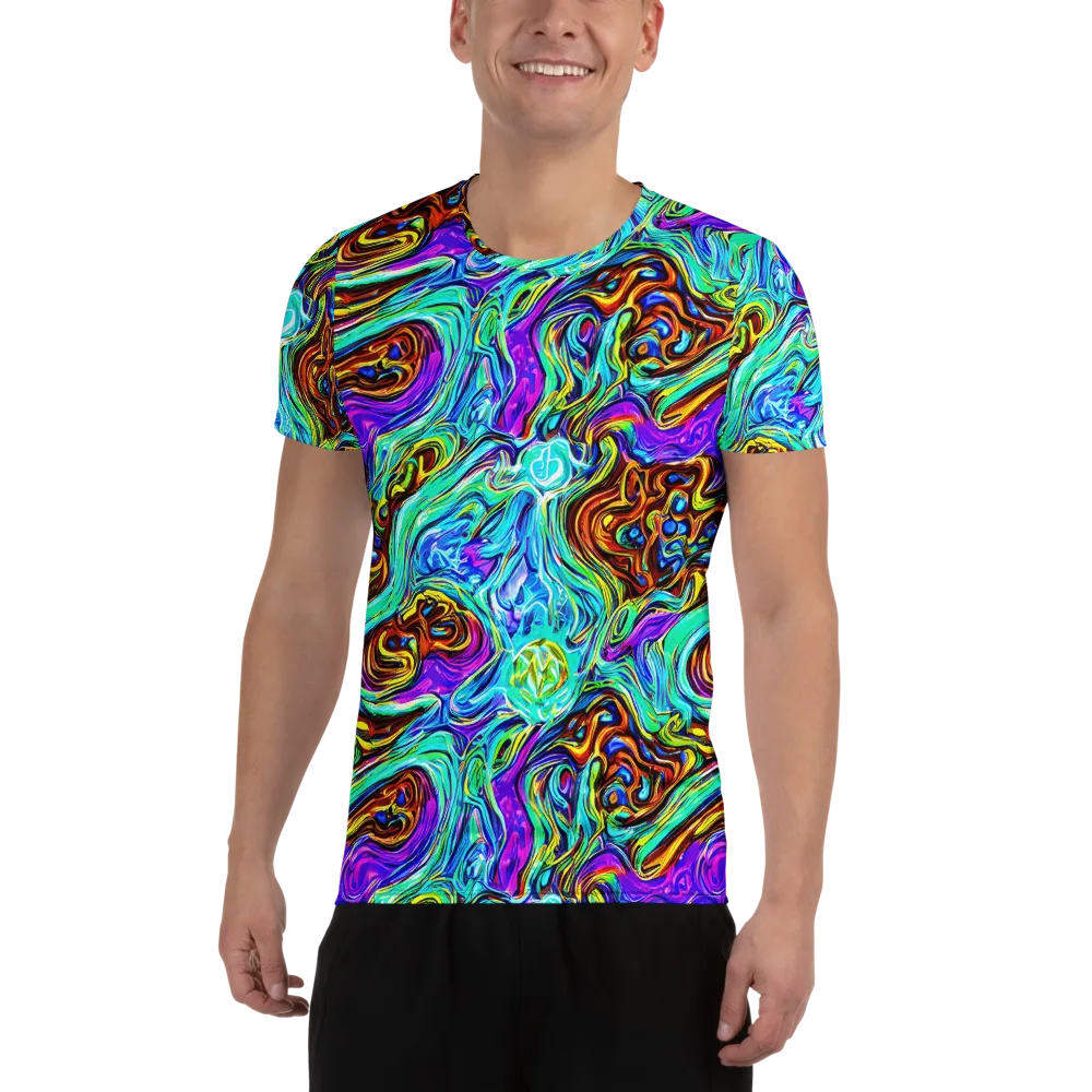 Mystic Iridescence on Men's Athletic T-Shirt — Front