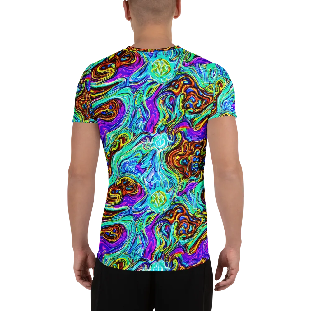Mystic Iridescence on Men's Athletic T-Shirt — Back