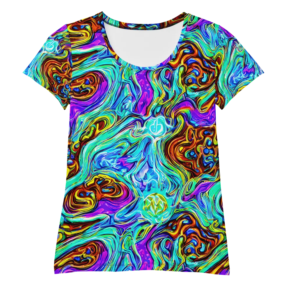 Mystic Iridescence on Women's Athletic T-Shirt — Front