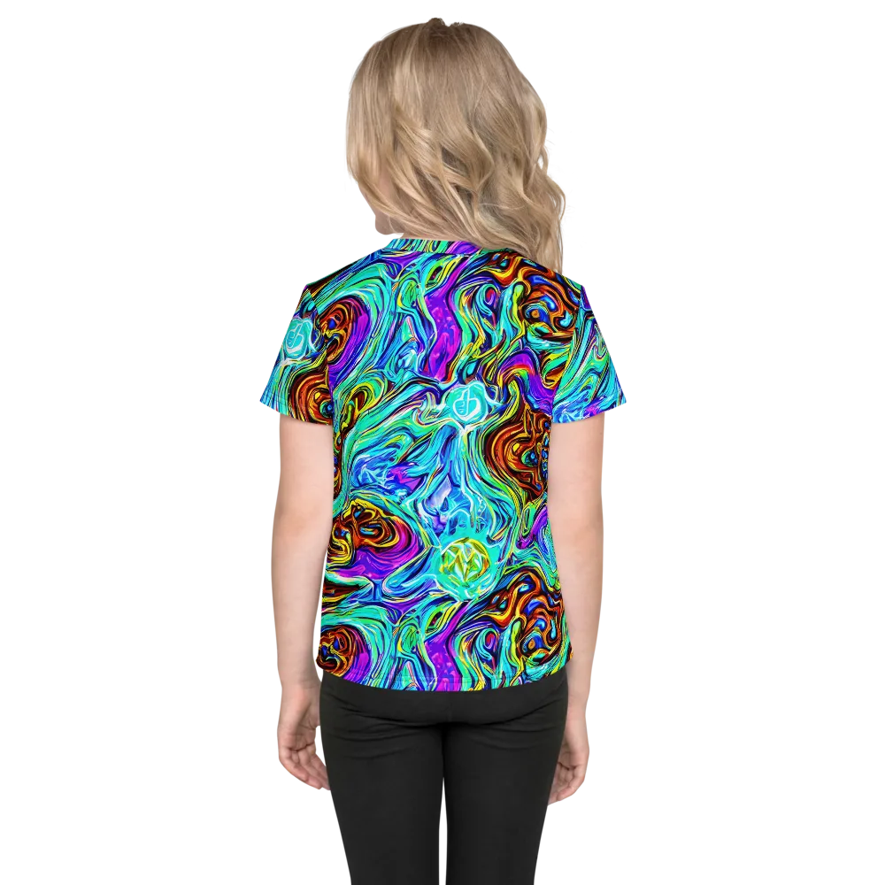 Mystic Iridescence on Kids Crew Neck T-Shirt — Back