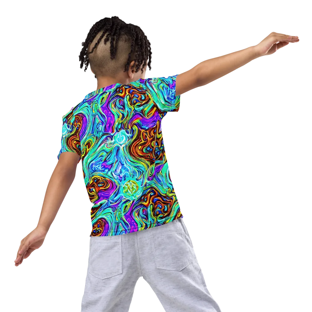 Mystic Iridescence on Kids Crew Neck T-Shirt — Back