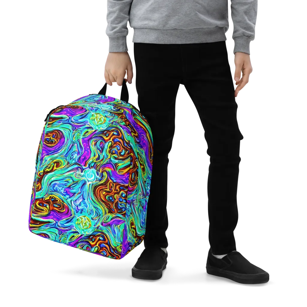 Mystic Iridescence on Minimalist Backpack — Zoomed-in