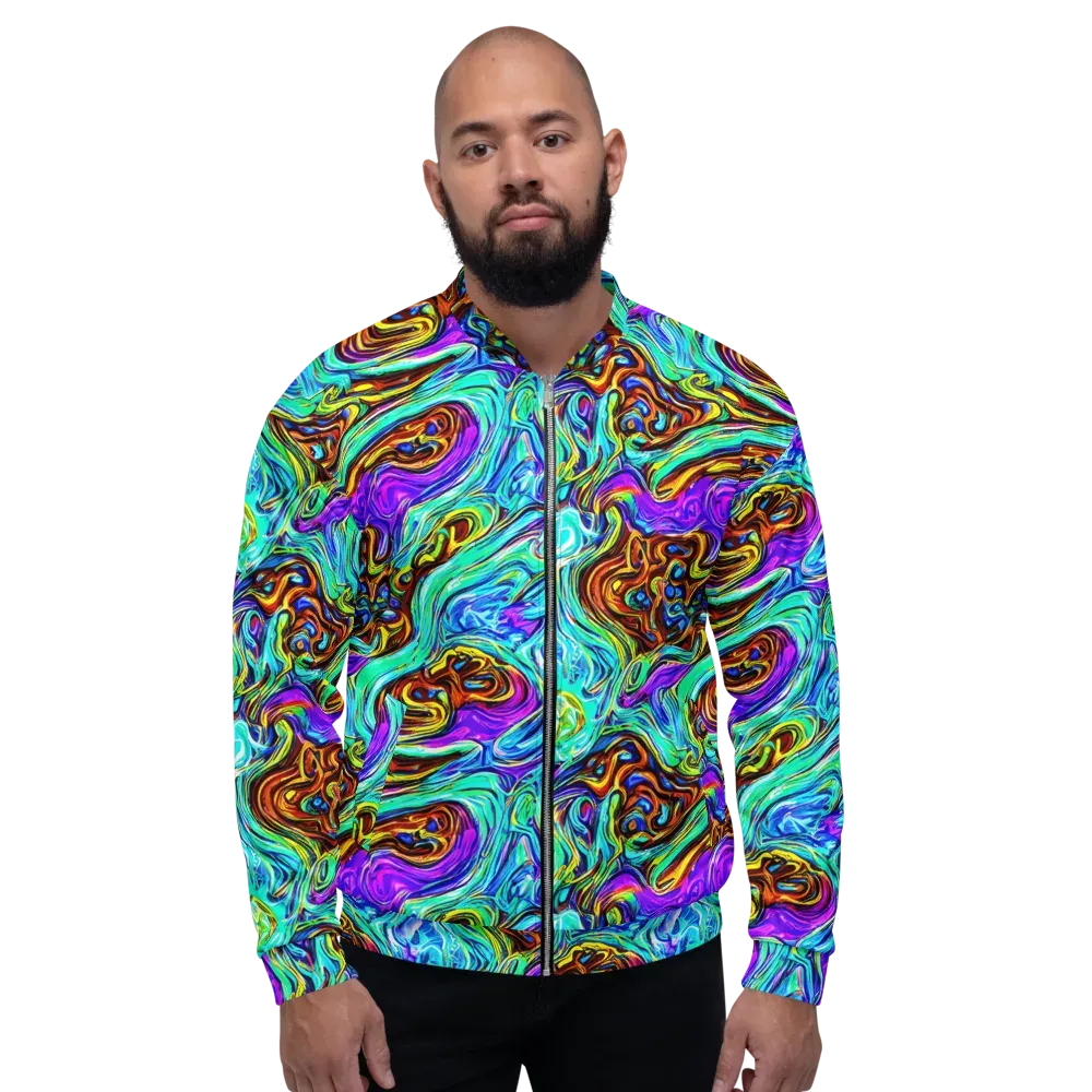 Mystic Iridescence on Bomber Jacket — Front