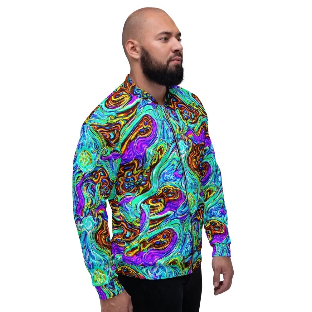 Mystic Iridescence on Bomber Jacket — Right