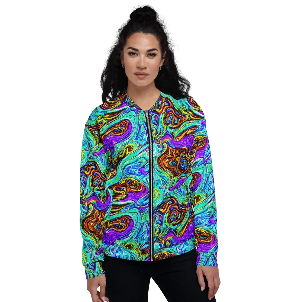 Mystic Iridescence on Bomber Jacket — Front