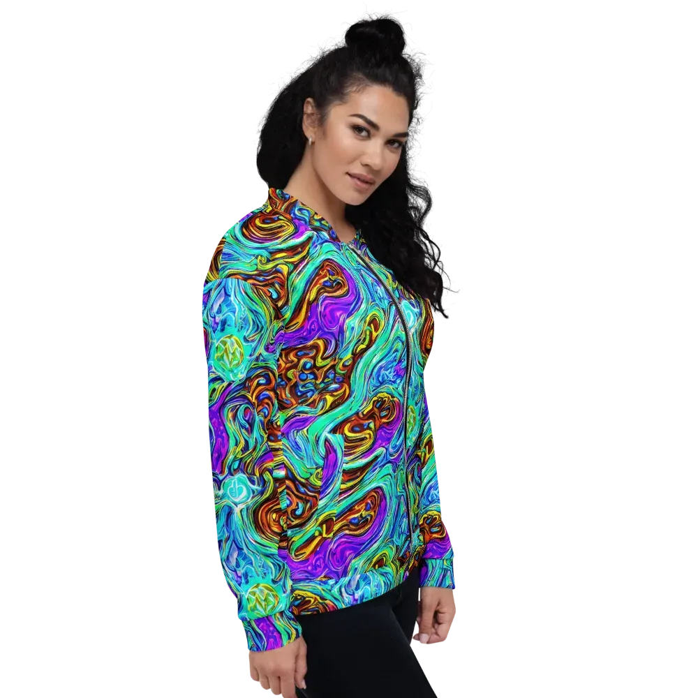 Mystic Iridescence on Bomber Jacket — Right